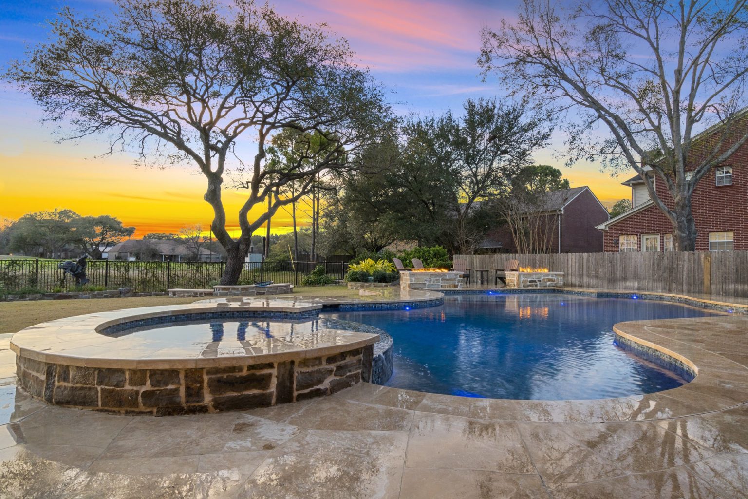 Fox Briar A unique residential outdoor pool in Sugar Land Texas.