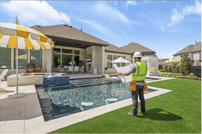 Pool contractor in Sugar Land explaining HOA rules